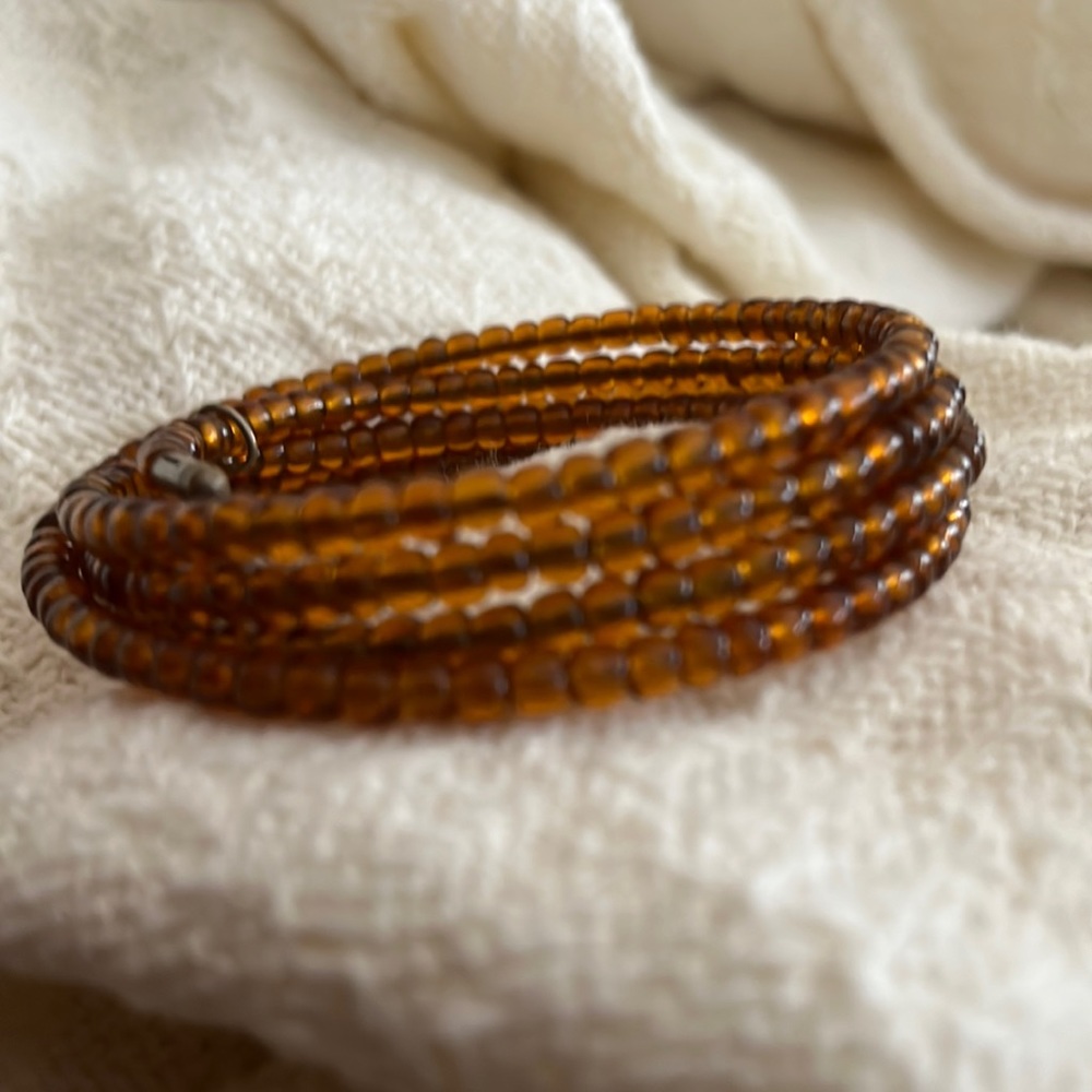 Amber wrap bracelet